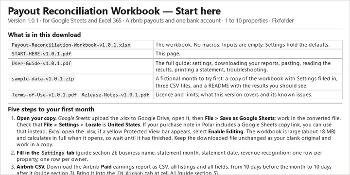 Top of page 1 of START-HERE-v1.0.1.pdf.